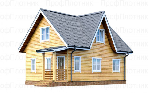 Проект дома из бруса 6 м х 9 м ДБ-69