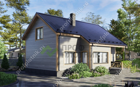 Проект дома из бруса 7 м х 10.5 м ДБ-118