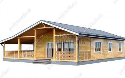 Проект дома из бруса 9 м х 12 м ДБ-119