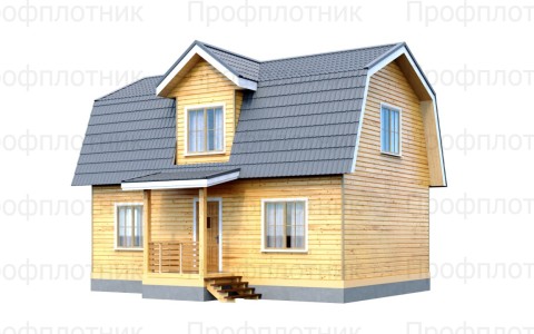 Проект дома из бруса 6 м х 9 м ДБ-125