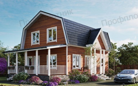 Проект дома из бруса ДБ-139 8 х10 м