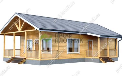 Проект дома из бруса ДБ-141 8х13, площадью 107 м2