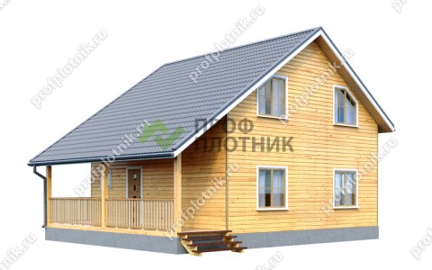 Проект дома из бруса ДБ-159 8х8, площадью 128 м2