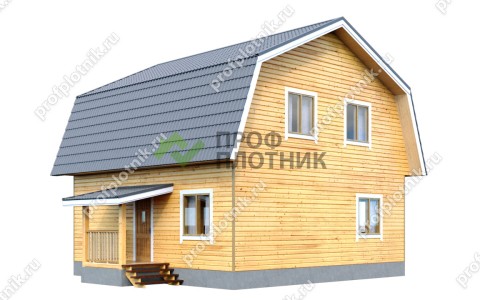 Проект дома из бруса ДБ-162 8х8, площадью 123 м2