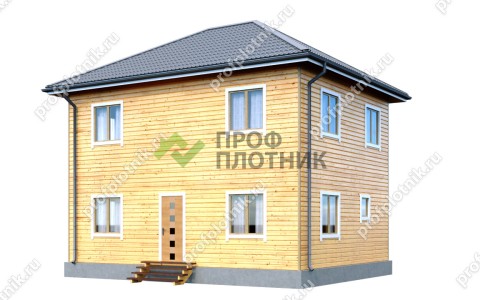 Проект дома из бруса ДБ-165 7х9, площадью 108 м2 под усадку в Москве и Московской области