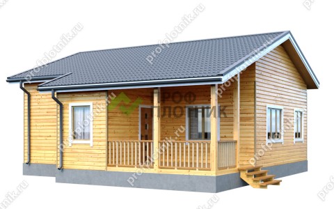Проект дома из бруса ДБ-170 10х10, площадью 77 м2 под усадку в Москве и Московской области