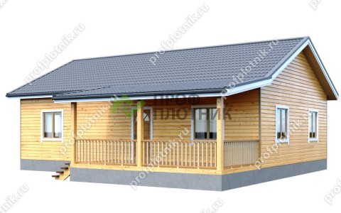 Проект дома из бруса ДБ-181 8х12, площадью 90 м2 под усадку в Москве и Московской области