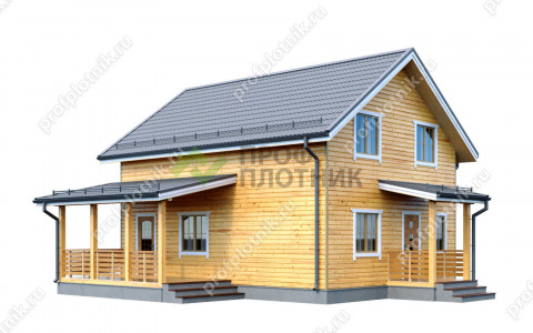 Проект дома из бруса ДБ-183 7х9, площадью 141 м2