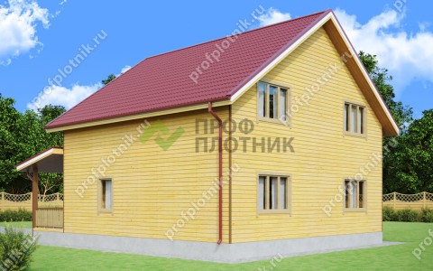 Проект дома из бруса ДБ-212 9х10, площадью 164 м2 под усадку в Москве и Московской области