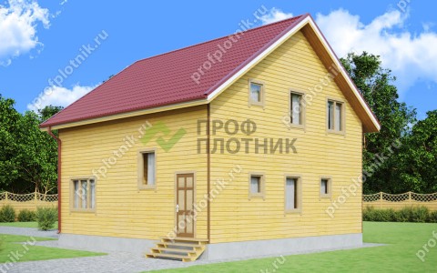 Проект дома из бруса ДБ-215 9х9, площадью 139 м2 под усадку в Москве и Московской области