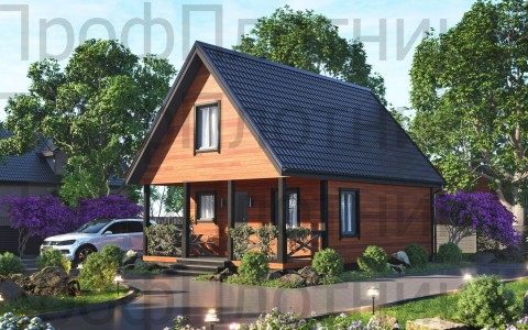 Проект дома из бруса ДБ-224