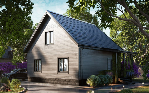 Проект дома из бруса 8 м х 9 м ДБ-1