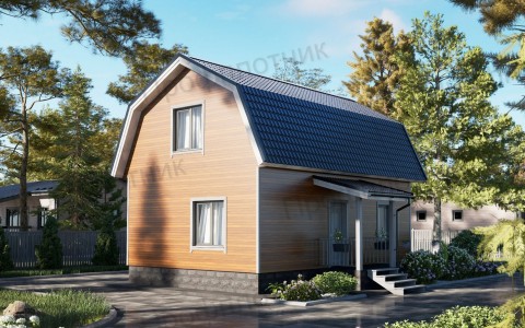 Проект дома из бруса 6 м х 9 м ДБ-8