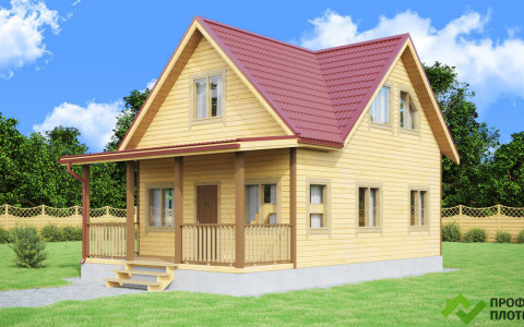 Проект каркасного дома 6 м х 8 м К-2  в Москве и Московской области