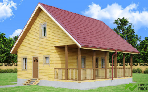 Проект каркасного дома 6 м х 9 м К-13  в Москве и Московской области