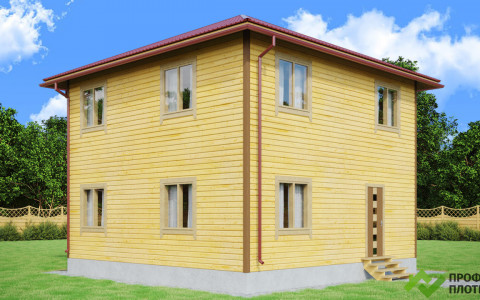 Проект каркасного дома 8 м х 8 м К-17  в Москве и Московской области