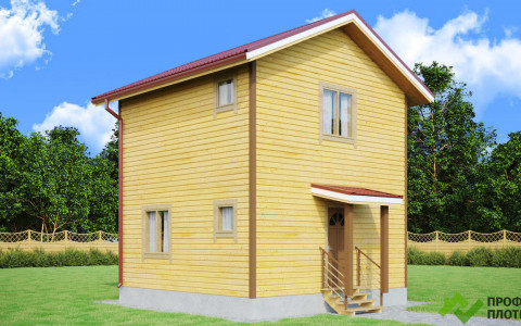 Проект каркасного дома 6 м х 6 м К-20  в Москве и Московской области