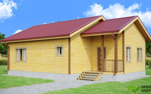 Проект каркасного дома 8 м х 12 м К-37  в Москве и Московской области