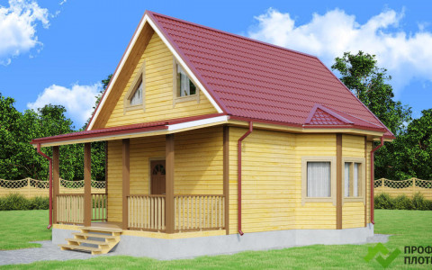 Проект каркасного дома 7 м х 8 м К-46