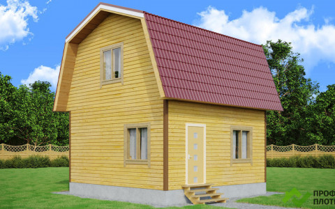 Проект каркасного дома 6 м х 6 м К-59  в Москве и Московской области