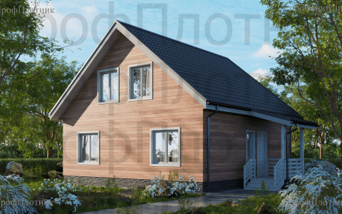 Проект каркасного дома 9 м х 9 м К-80