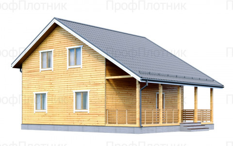 Проект каркасного дома 8 м х 9 м К-81