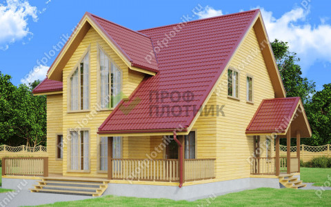 Проект каркасного дома 10 м х 10.5 м К-113  в Москве и Московской области