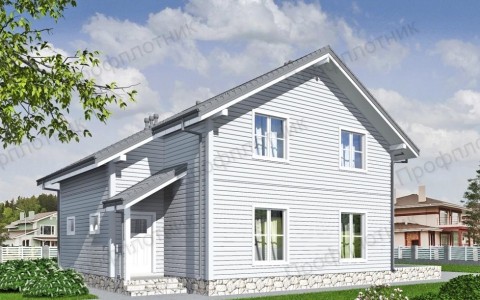 Проект дома из бруса 10 м х 10 м ДБ-26