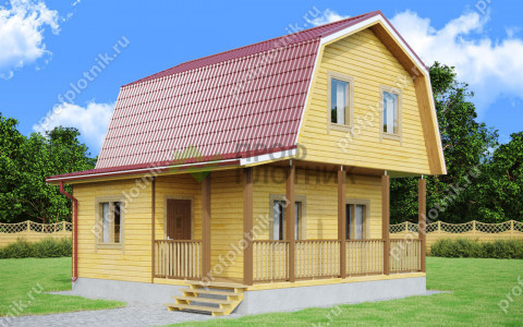 Проект каркасного дома 7.5 м х 7.5 м К-115  в Москве и Московской области