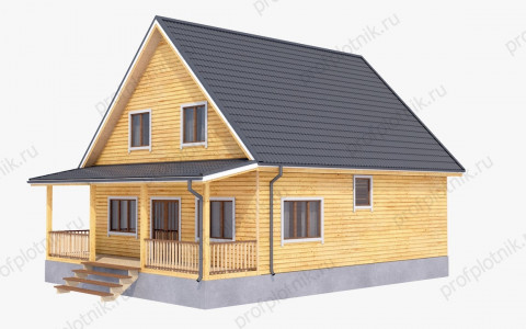 Проект каркасного дома 9 м х 10 м К-126  в Москве и Московской области