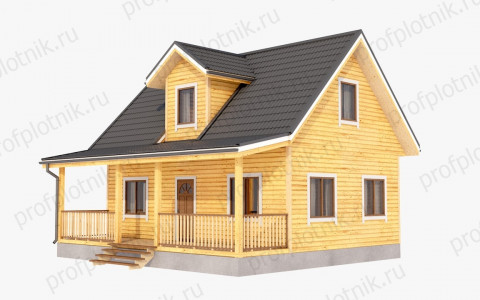 Проект каркасного дома 6 м х 9 м К-127  в Москве и Московской области