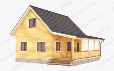 Проект каркасного дома 6 м х 9 м К-130  в Москве и Московской области