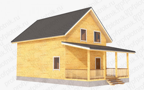 Проект каркасного дома 7 м х 9 м К-131  в Москве и Московской области