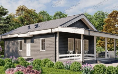 Проект дома из бруса 8 м х 10 м ДБ-31