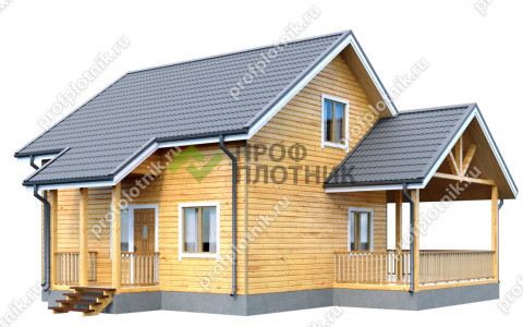 Проект каркасного дома К-167 8х8, площадью 104 м2  в Москве и Московской области