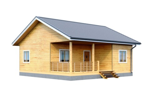 Проект дома из бруса 9 м х 9 м ДБ-32