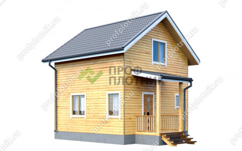 Проект каркасного дома К-188 6х6, площадью 59 м2  в Москве и Московской области