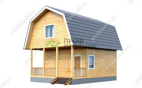 Проект каркасного дома К-200 6х8, площадью 64 м2  в Москве и Московской области