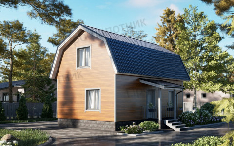 Проект дома из бруса 6 м х 9 м ДК-8 под ключ в Москве и Московской области