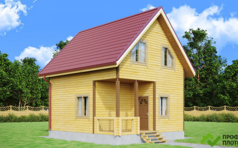 Проект дома из бруса 6 м х 7 м ДК-22 под ключ в Москве и Московской области