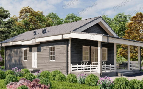 Проект дома из бруса 8 м х 10 м ДК-31 под ключ в Москве и Московской области