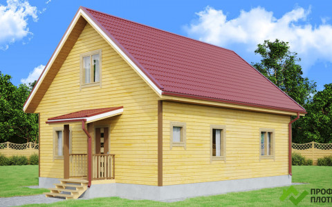 Проект дома из бруса 8 м х 10 м ДК-38 под ключ в Москве и Московской области