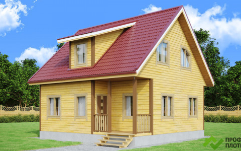 Проект дома из бруса 8 м х 8 м ДК-40 под ключ в Москве и Московской области
