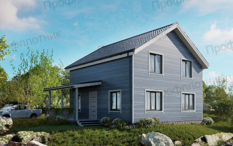 Проект дома из бруса 8 м х 9 м ДК-45 под ключ в Москве и Московской области