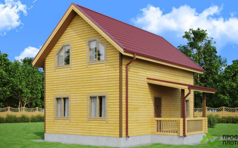 Проект дома из бруса 6 м х 9 м ДК-62 под ключ в Москве и Московской области