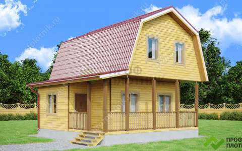 Проект дома из бруса 6 м х 7 м ДК-73 под ключ в Москве и Московской области