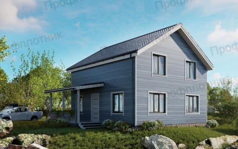 Проект дома из бруса 8 м х 9 м ДБ-45