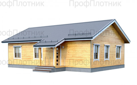 Проект дома из бруса 8 м х 8 м ДК-74 под ключ в Москве и Московской области