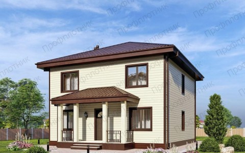 Проект дома из бруса 9 м х 9 м ДБ-51