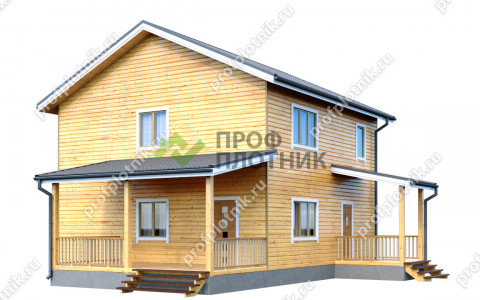 Проект дома из бруса ДК-145 9х9, площадью 137 м2 под ключ в Москве и Московской области